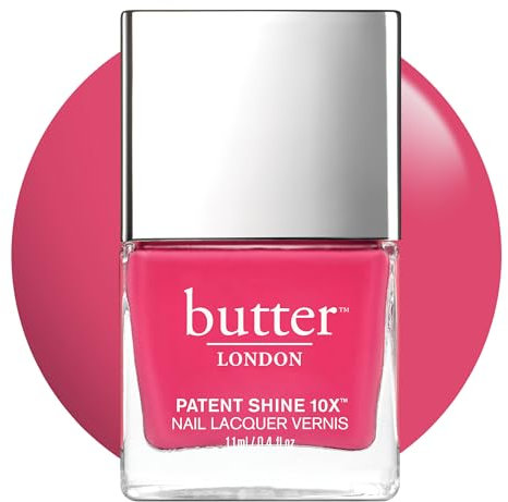 Patent Shine 10X Nail Lacquer - Flusher Blusher by Butter London for Women - 0.4 oz Nail Polish