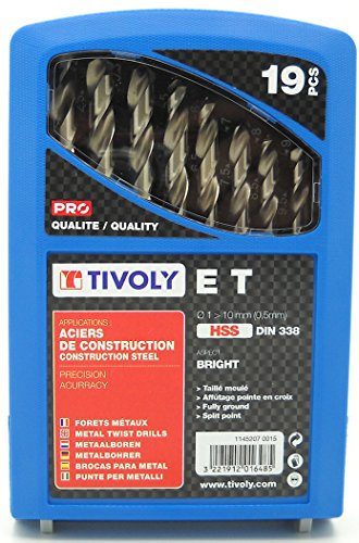 Coffret 19 Foret métaux ET Tivoly Pro