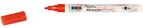 KREUL 90662 JAVANA TEXI Mäx Sunny Stylo de peinture pour textile, fine, 1–2 mm – Rouge