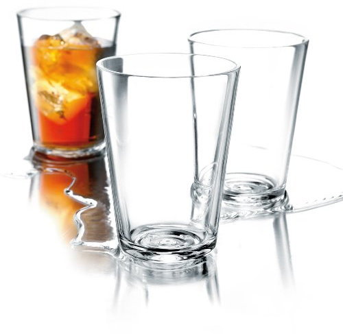 EVA SOLO Glasses 38cl Set of 4 | Made of Tempered Glass and Heat and Cold Resistant | Drinking Glasses