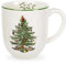 Spode Kaffeebecher mit Weihnachtsbaum-Design, Keramik, für Tee, heiße Schokolade, Latte, festliches Design mit Weihnachtsmann- und Weihnachtsbaum-Motiv, mikrowellen- und spülmaschinenfest, 400 ml