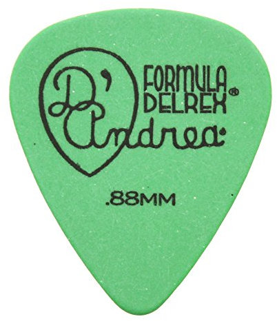 D 'Andrea tndx88 delrex Gitarre Plektrum Plektron Picks, 12-teilig, Collectible Dose, grün, 0,88 mm, Medium Heavy