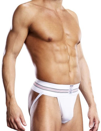 Blueline Men's Microfiber Jock Strap, White, Large/X-Large