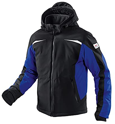 KÜBLER Workwear | Winter Softshell Arbeitsjacke | schwarz/kbl.blau | Größe M