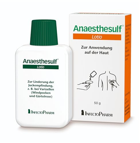 ANAESTHESULF Lotio, 50 g – Lotion zur Juckreizlinderung, insbesondere bei Windpocken und Gürtelrose | 3-fach stark | Soforthilfe & lang anhaltende Linderung bei Juckreiz | Zur Anwendung auf der Haut