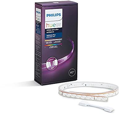 Philips Hue LightStrip Plus Dimmable LED Smart Light Extension (Requires Lightstrip Base & Hue Hub, Compatible with Alexa, HomeKit & Google Assistant)