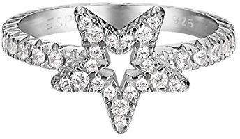 Esprit Damen Ring Silber Zirkonia Brilliance Star ESRG92001A1, Ringgröße:54 (17.2 mm Ø)