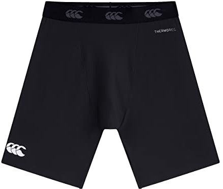 Canterbury CCC Thermoreg Shorts, Men's Rugby Compression Shorts, Base-Layer, Anti-Bacterial, Anti-Odour & Moisture-Wicking Material, Black, Small