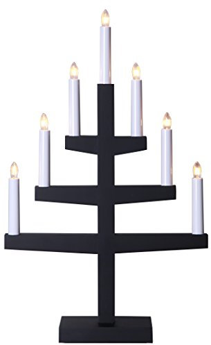 Star 212 – 02 iluminación decorativa, madera, negro, 33,5 x 9 x 53,5 cm