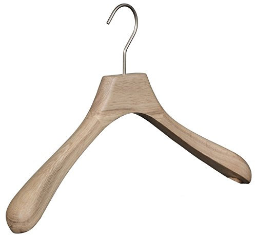 pieperconcept NOA Men 5 x Kleiderbuegel Eiche Natur roh geschliffen OHNE Steg 7973 von Union