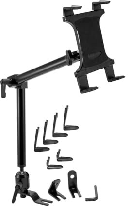 ARKON Mounts - Car Seat Rail Tablet Mount and Holder | Heavy-Duty for Car/Truck | Adjustable Angle & Height | Easy Installation & Removal | 22-inch Arm for Enhanced Accessibility & Convenience