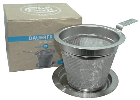 Cha Cult - Dauerfilter Edelstahlfilter mit Deckel Ø 8 cm Größe XL
