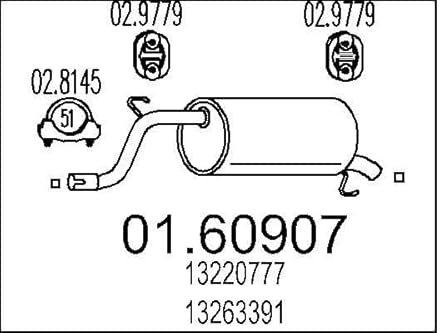 MTS Company 01.60907 Endschalldämpfer
