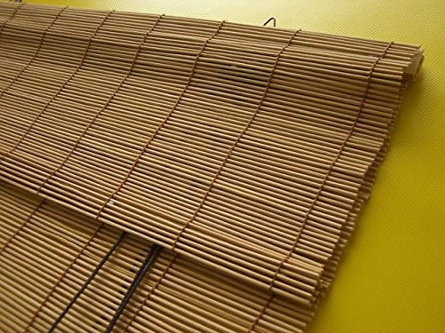 Bambusrollo Bambus Raffrollo Kirschbaum Breite 60-140cm Länge 160 und 240cm Seitenzug Fenster Tür Rollos Holzrollo (60 x 160 cm)