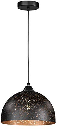 WOFI 6207.01.09.6100, Pendelleuchte, Metall, 60 watts, E27, Antik Braun, 30 x 30 x 18 cm