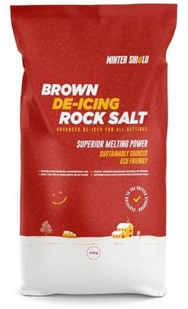 25kg Brown De-Icing Salt, Grit for ice, Snow, Melting Packaging May Vary