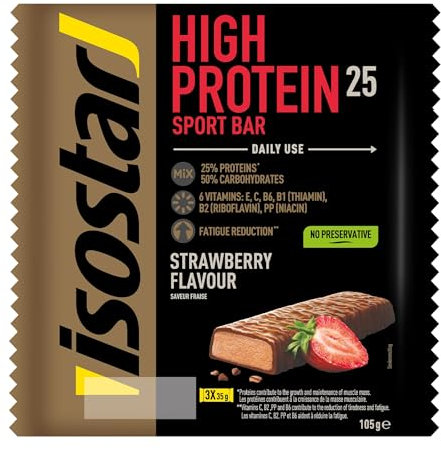 ISOSTAR Power High Protein Riegel Erdbeer, 105 g (3x35g)