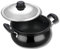 Vinod Black Pearl Hard Anodised Non Stick Handi with Lid - 5 Litre, Medium | 3.25mm Thickness | Biryani Pot| Gas Stove Compatible | Metal Spoon Friendly | 2 Year Warranty | Toxin Free - Black
