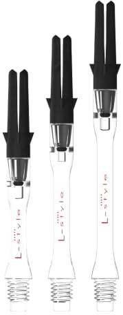 LSTYLE L-Shaft Carbon Dart Shafts - Silent (Spins) - Clear 440 Slim (XXL)