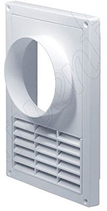 130 x 200 mm, cappa da cucina, griglia di ventilazione da parete, diametro tubo 100 mm