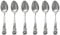 GRÄWE Lot de 6 cuillères à café motif fleur de rose