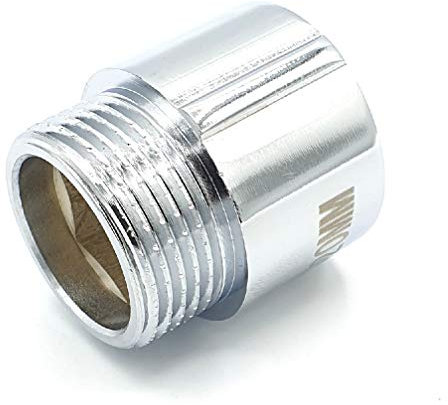 3/4 BSP (22mm) Pipe Thread Extension Female x Male Chrome Brass - 20mm Long