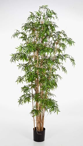 artplants.de Künstlicher Japanischer Pfeilbambus Kaito, grün, 110cm | 1310 Blätter - Bambus künstlich - asiatische Kunst Pflanze