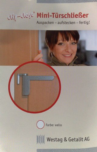 Patentierte Minitürschließer, weiss