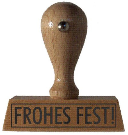 Die Stempel GmbH FROHES FEST! Stempel, Gummi, grau