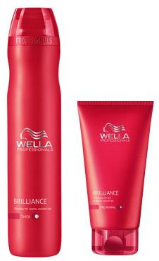 Wella Care³ Brilliance Shampoo & Conditioner im DUOPACK Shampoo + Conditioner feines/normales, coloriertes Haar