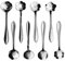 ERCRYSTO Stainless Steel Tableware Creative Flower Coffee Spoon, Stirring Spoon, Sugar Spoon, Stir Bar Spoon, Mixing Spoon, Tea Spoon, Ice Tea Spoon, Ice Cream Spoons, 8 Different Patterns in 1 Set