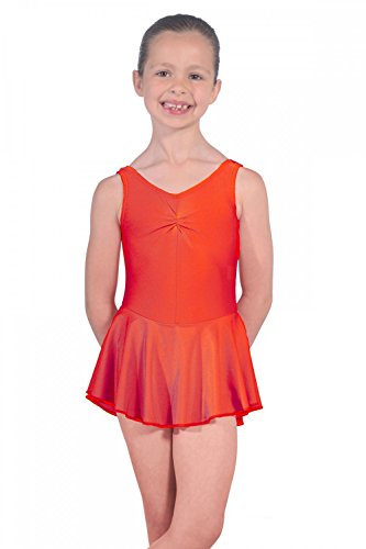 Roch Valley ISTDJ ärmelloses Ballett Trikot mit Rock Rot 5-6 Jahre 110-116cm (1)