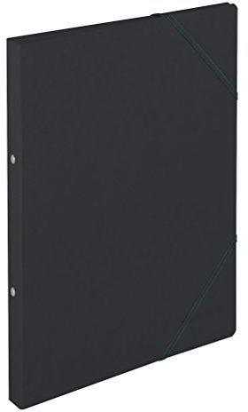 Herlitz 11254398 Aktenordner aus Karton, Schwarz, A4, Hochformat, 2,5 cm, 1,4 cm