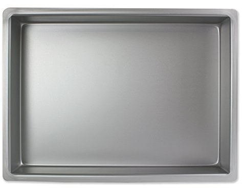 PME OBL10153 Aluminium Oblong Cake Pan 10 x 15 x 3-Inch Deep , Silver | Aluminium Oven-Safe Bakeware for Even Heat & Smooth Edge Cakes | Layered, Tiered, Sheet & Sponge Bakes for Cake Decorations