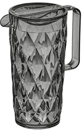 Koziol 3688540 Crystal Pichet Plastique Anthracite 10 x 16 x 22,5 cm 1,6 L