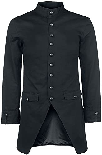 Gothicana by EMP Herren schwarzer Gehrock mit Stehkragen XXL