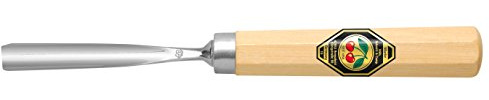 KIRSCHEN Werkzeuge 3210004 | Kerbschnitzbeitel mit Weißbuchenheft Stich 10, gerade & tiefer Höhlung - 4mm
