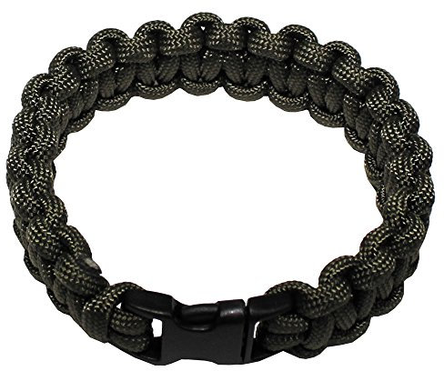 Armband, Paracord oliv, Clipverschluss, Breite 1,9 cm, Größe L