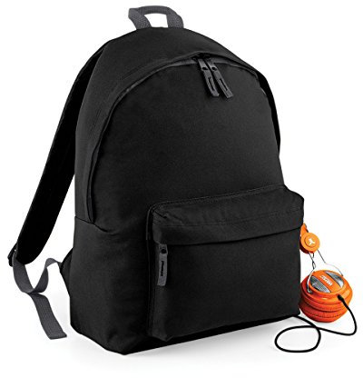 Bagbase Modischer Rucksack. Gr. 16, Schwarz