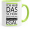 MoonWorks Kaffee-Tasse Ich hab das Schon verstanden ist Mir nur egal Spruch Tasse mit Innenfarbe hellgrün Unisize