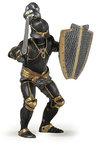 Papo 39275 Knight In Black Armour Tiere, Ritter Mit Schwarzer Rüstung, Spiel, Mehrfarben, 8cm