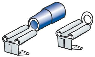 Lampa 45053 Kit 40 Terminals Kabelschuhe Teller A Zwillingskupplung, blau