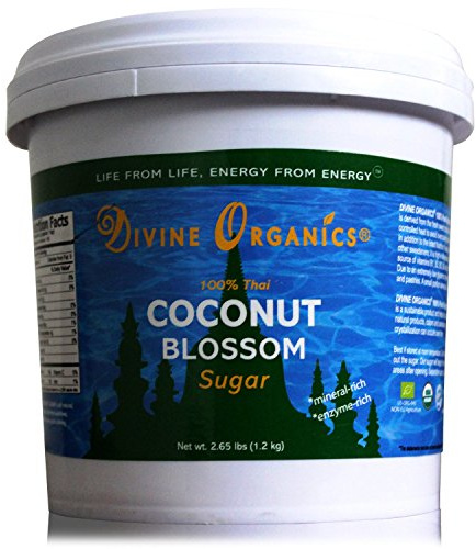 2.65 LBS Organic LOW GLYCEMIC Thai Coconut Blossom Sugar Paste - Divine Organics - Mineral and Enzyme Rich Sweetener (2.65 LBS)