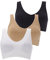 Boolavard The Ultimate Comfort Bra. Seamless Support Comfort Sport Stretch Action Leisure Black White (as8, Alpha, l, Regular, Regular)