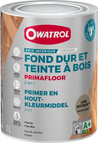 OWATROL - PRIMAFLOOR - Fond dur + teinte à bois en phase aqueuse - Gris Antique - 1L