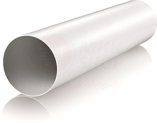 MKK Kunststoff Lüftungs Rohr Ø 150 mm 0,5 m (50 cm) PVC ABS Lüftung Rundrohr Kanal Wand Ab- Zuluft