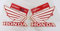 NUOVO 100% ORIGINALE Honda Parafanghi Carburante Serbatoio Gas Serbatoio Adesivi Decalcomanie 2 x 90mm BIANCO / ROSSO Sinistra E Destra