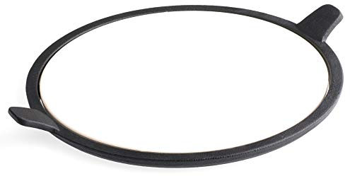 Accesorio para grill tepro Accesorio para piedra para pizza, piedra para pizza de cordierita de aproximadamente 28,5 cm Ø, rejilla en sistema de rejilla de aproximadamente 57 cm Ø