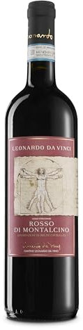 Leonardo da Vinci Rosso di Montalcino 2022, Gusto Equilibrato e sentori di frutti rossi, con un finale leggermente speziato, Gradazione Alcolica 13.5% Vol., Bottiglia da 750 ml