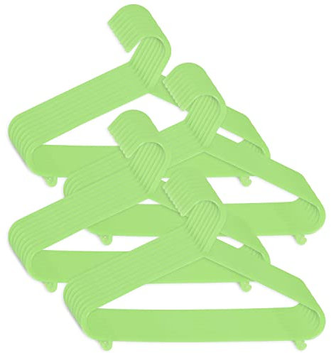 Bieco Kleiderbügel Kinder 32 St. Grün | Länge ca 30 cm | Baby Kleiderbügel | Kunststoff Kleiderbügel Kinder Baby | Baby Organiser Für Kleiderschrank | Kleiderbügel Baby | Baby Clothes Hangers